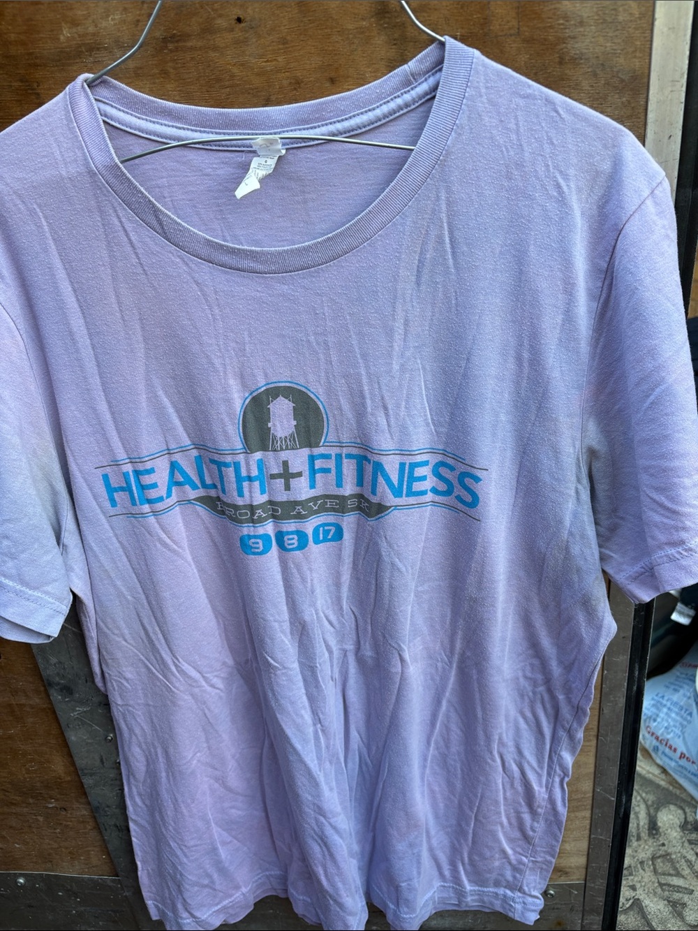 Health + Fitness Graphic Tee in Light Lavender